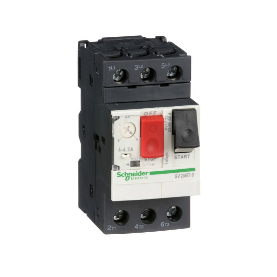 Disjoncteur moteur 4 à 6,3 A 3P 3d déclencheur magnétothermique
