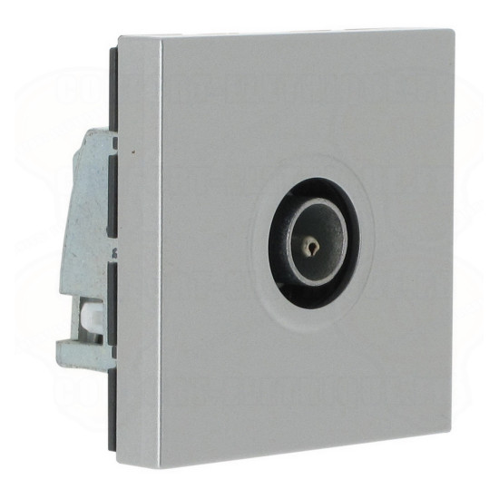 Prise de télévision Ø9,52mm mâle 2 modules - alu Mosaic Legrand