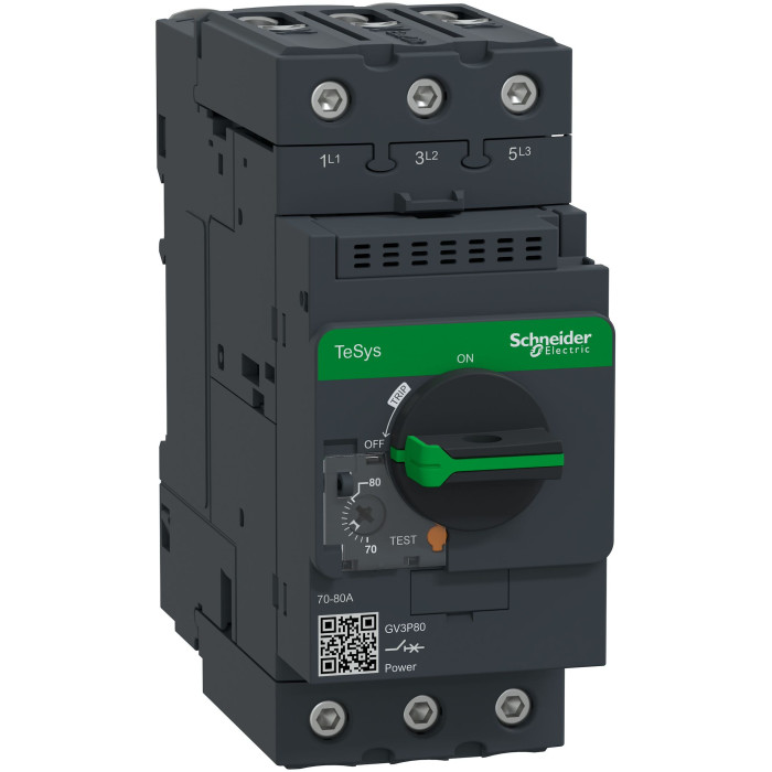 Disjoncteur moteur magnéto-thermique - 70 à 80A - 3P - Everlink