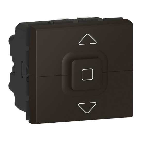 Interrupteur de volets roulants 500W maximum 2 modules - noir