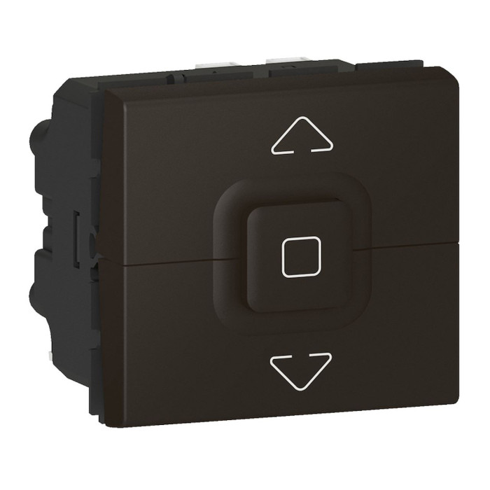 Interrupteur de volets roulants 500W maximum 2 modules - noir