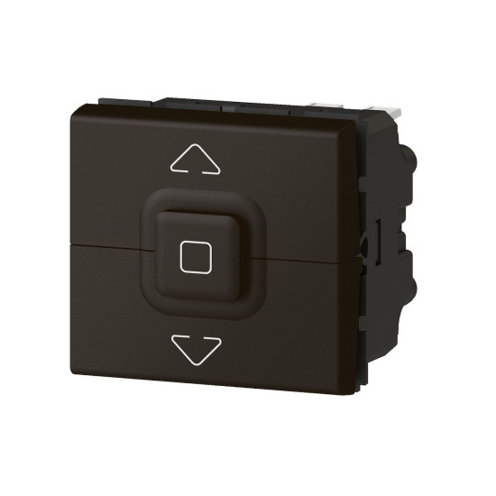 Interrupteur de volets roulants 500W maximum 2 modules - noir