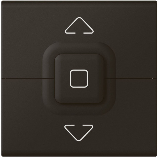 Interrupteur de volets roulants 500W maximum 2 modules - noir