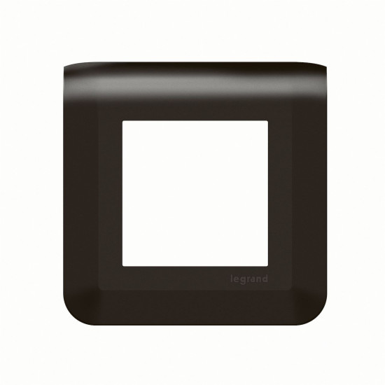 Plaque de finition pour 2 modules noir mat Mosaic Legrand -