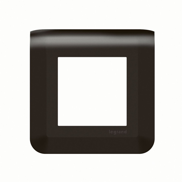 Plaque de finition pour 2 modules noir mat Mosaic Legrand -
