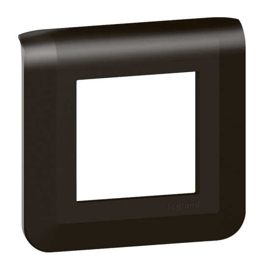 Plaque de finition pour 2 modules noir mat Mosaic Legrand -