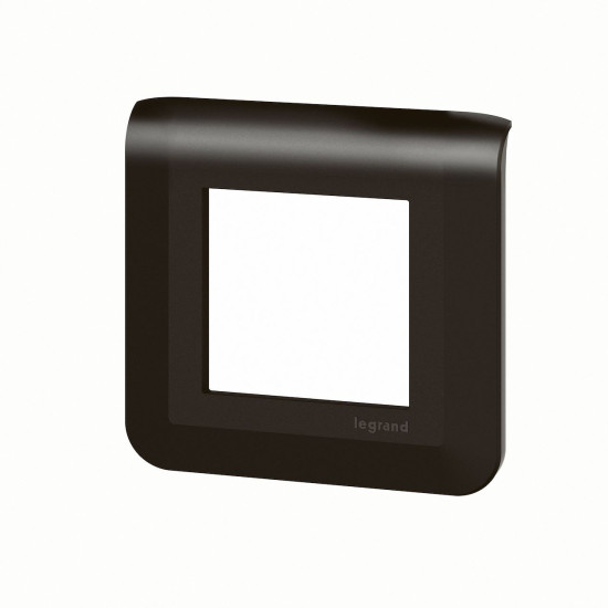 Plaque de finition pour 2 modules noir mat Mosaic Legrand -