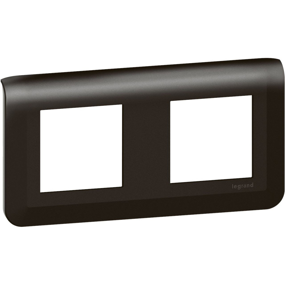 Plaque de finition horizontale pour 2x2 modules noir mat Mosaic