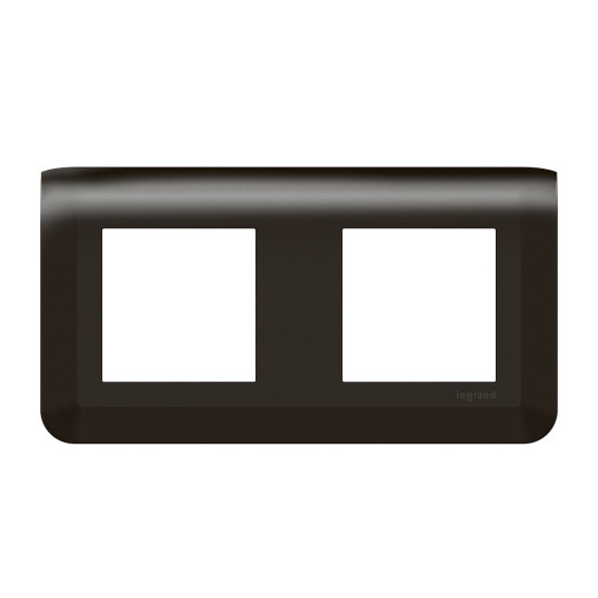 Plaque de finition horizontale pour 2x2 modules noir mat Mosaic