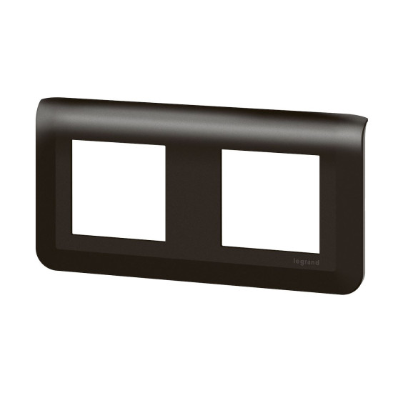 Plaque de finition horizontale pour 2x2 modules noir mat Mosaic