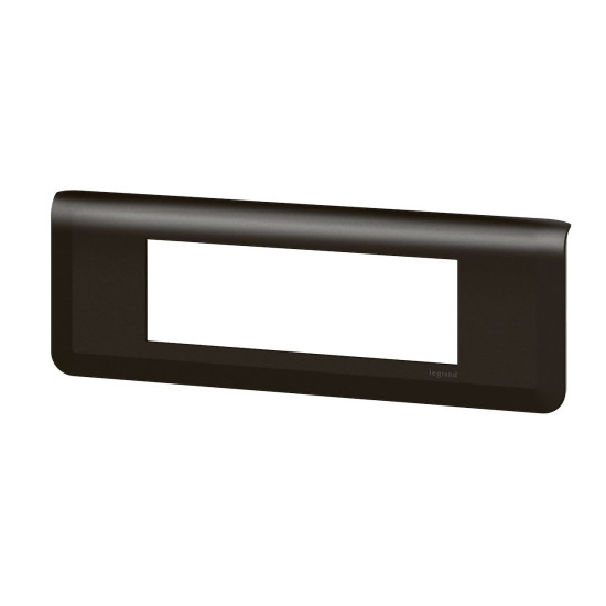 Plaque de finition horizontale pour 6 modules noir mat Mosaic