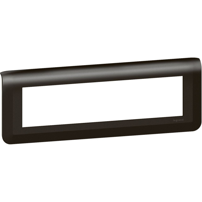 Plaque de finition horizontale pour 8 modules noir mat Mosaic