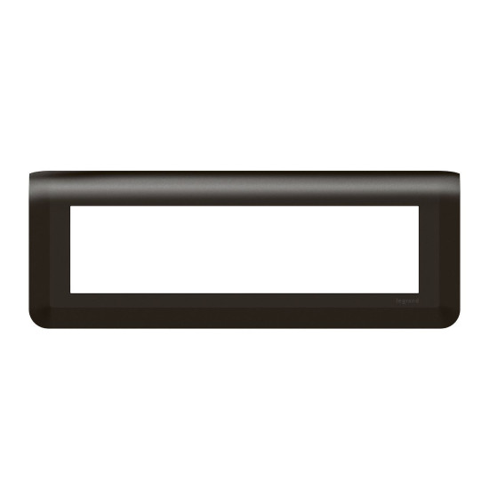 Plaque de finition horizontale pour 8 modules noir mat Mosaic