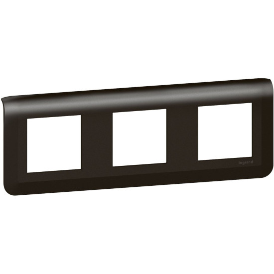 Plaque de finition horizontale pour 3x2 modules noir mat Mosaic