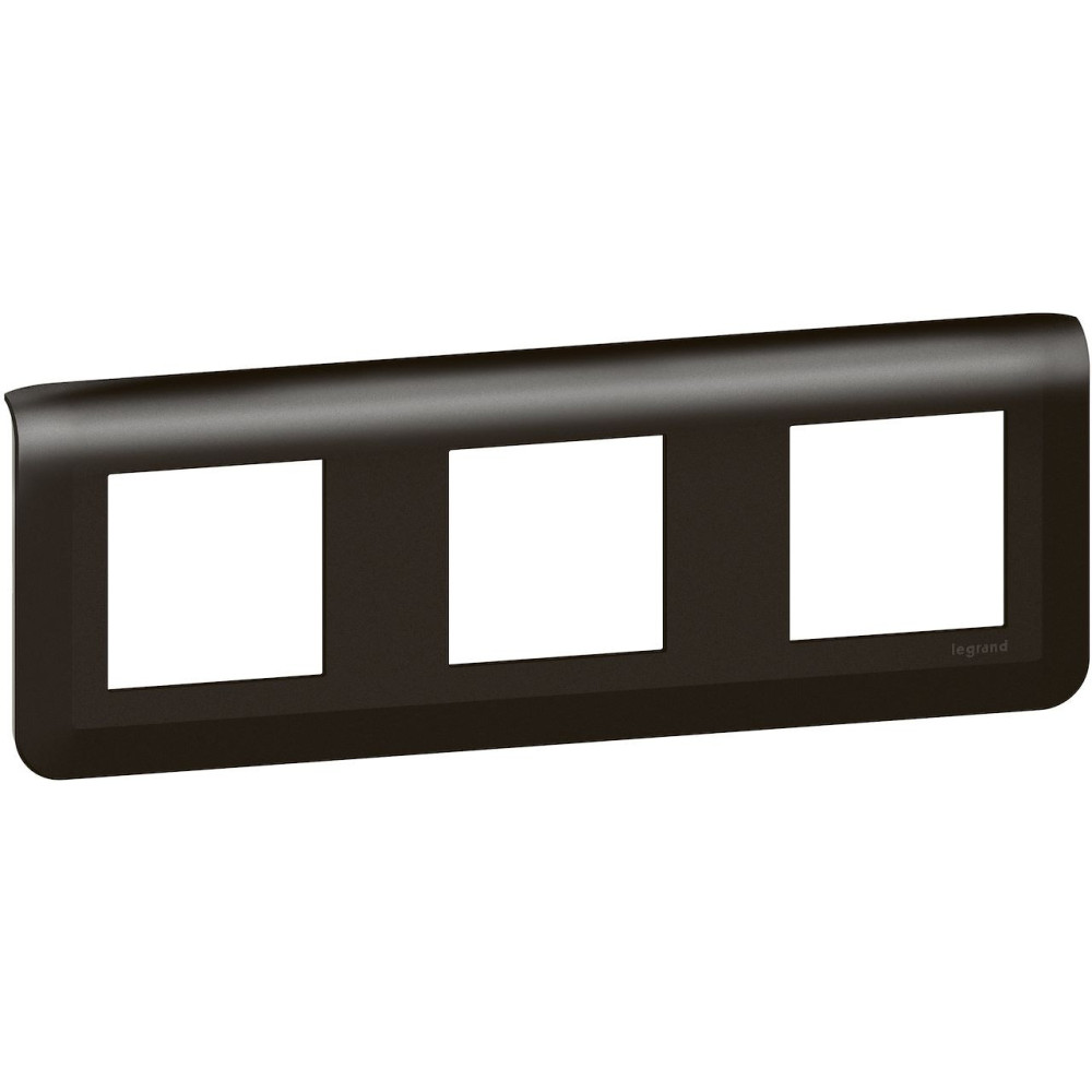 Plaque de finition horizontale pour 3x2 modules noir mat Mosaic