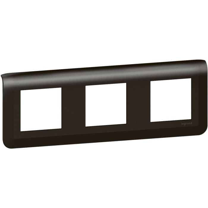Plaque de finition horizontale pour 3x2 modules noir mat Mosaic
