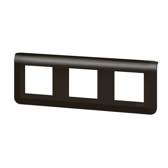 Plaque de finition horizontale pour 3x2 modules noir mat Mosaic