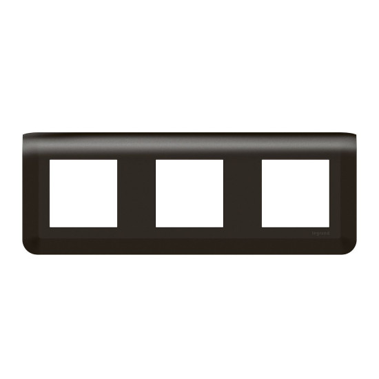 Plaque de finition horizontale pour 3x2 modules noir mat Mosaic