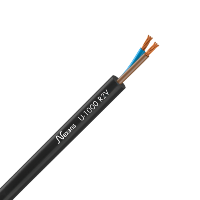 Câble électrique rigide U-1000 R2V 2x25 B/M -