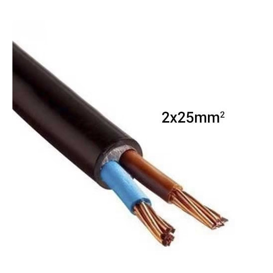 Câble électrique rigide U-1000 R2V 2x25 B/M -