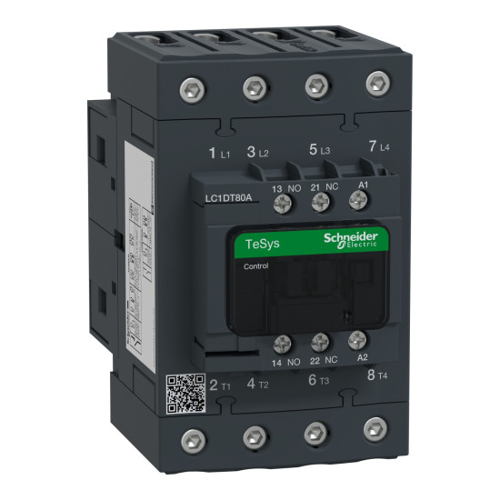 Contacteur 4P AC-3 440V 80A bobine 220Vca TeSys LC1D Schneider