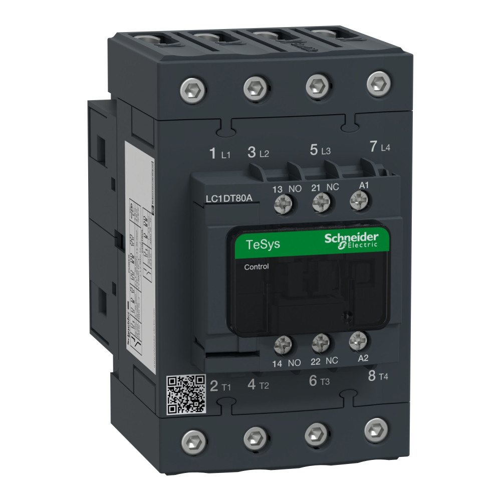 Contacteur 4P AC-3 440V 80A bobine 220Vca TeSys LC1D Schneider