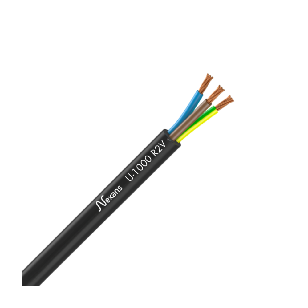 Câble électrique rigide U-1000 R2V 3G4mm² B/M/VJ -