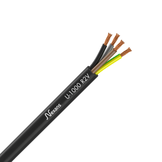 Câble électrique rigide U-1000 R2V 4G2.5² N/M/G/VJ -
