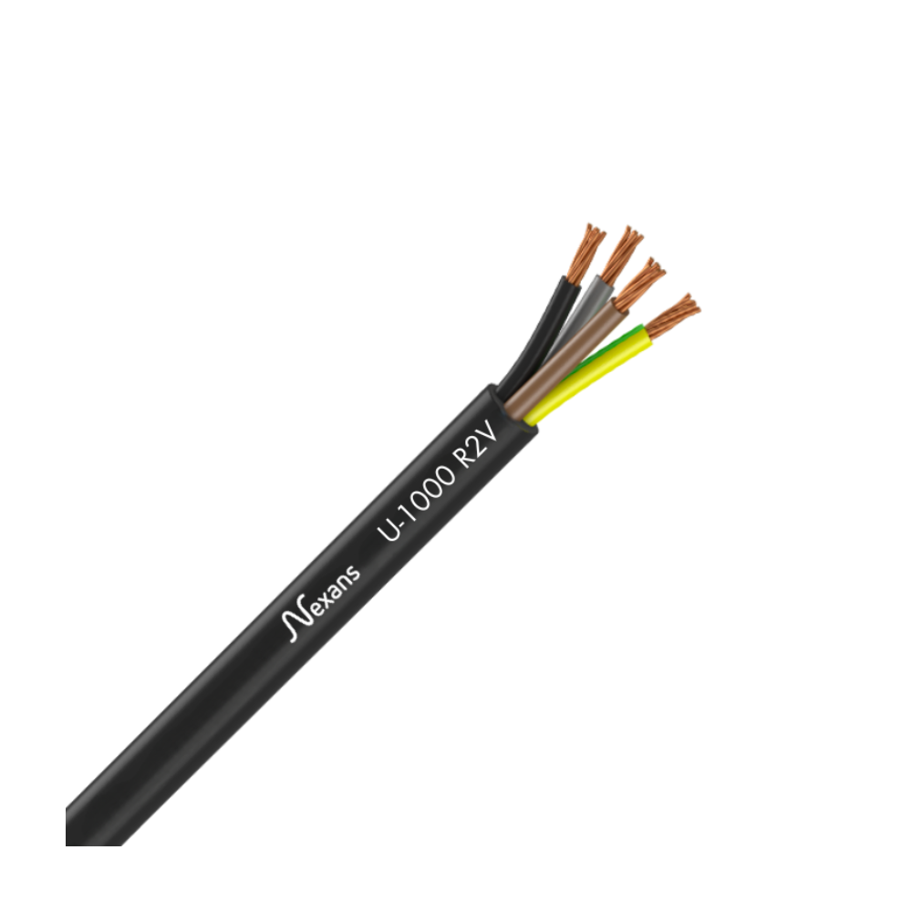 Câble électrique rigide U-1000 R2V 4G2.5² N/M/G/VJ -