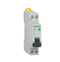Disjoncteur miniature (MCB), Easy9, 1P+N, 25 A, courbe C, 4 500