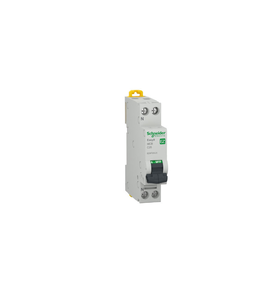 Disjoncteur miniature (MCB), Easy9, 1P+N, 25 A, courbe C, 4 500 Disjoncteur miniature (MCB), Easy9, 1P+N, 25 A, courbe C, 4 500