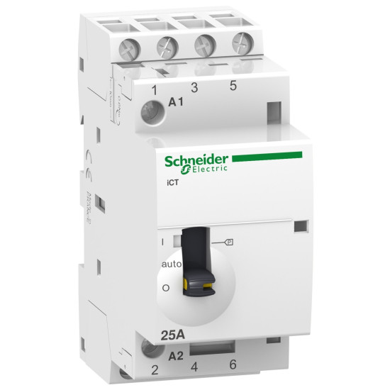 Contacteur à commande manuelle - 4P - 25A - 4NO - 220/240Vca -