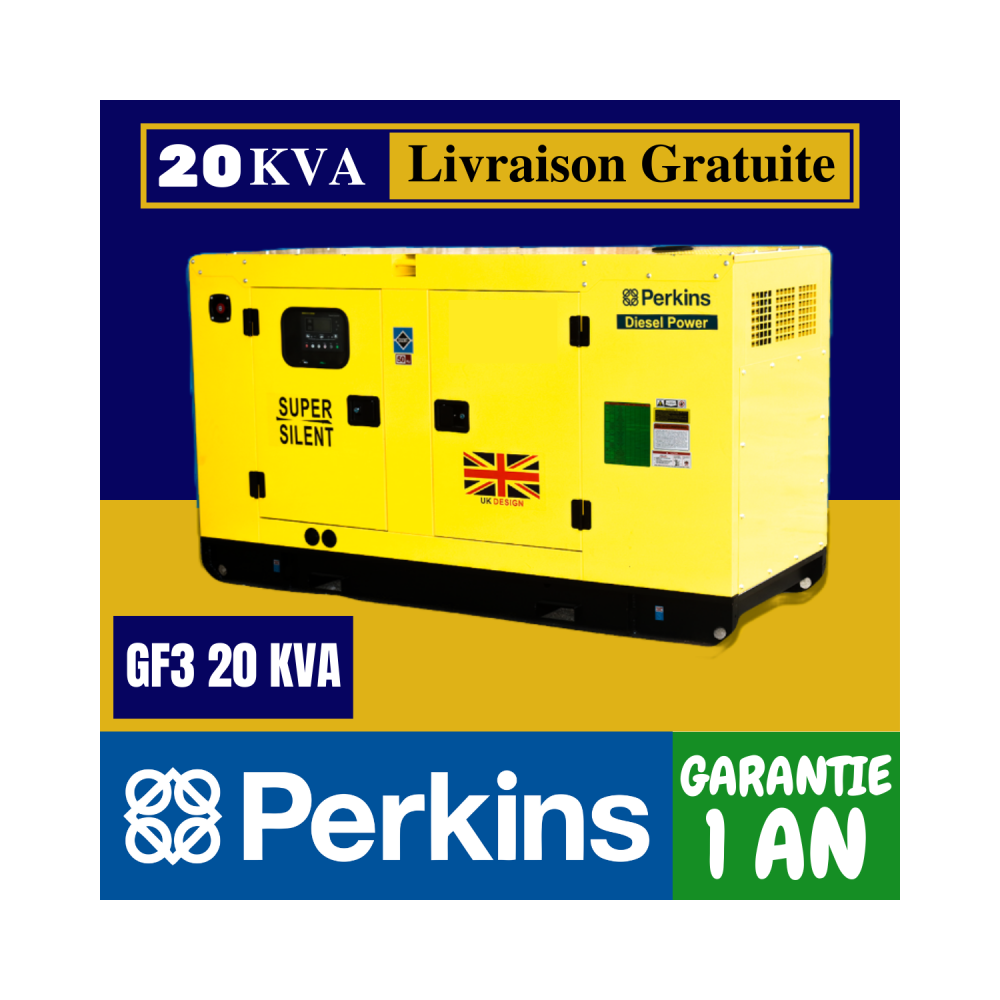 Groupe électrogène 20 KVA Perkins GF3