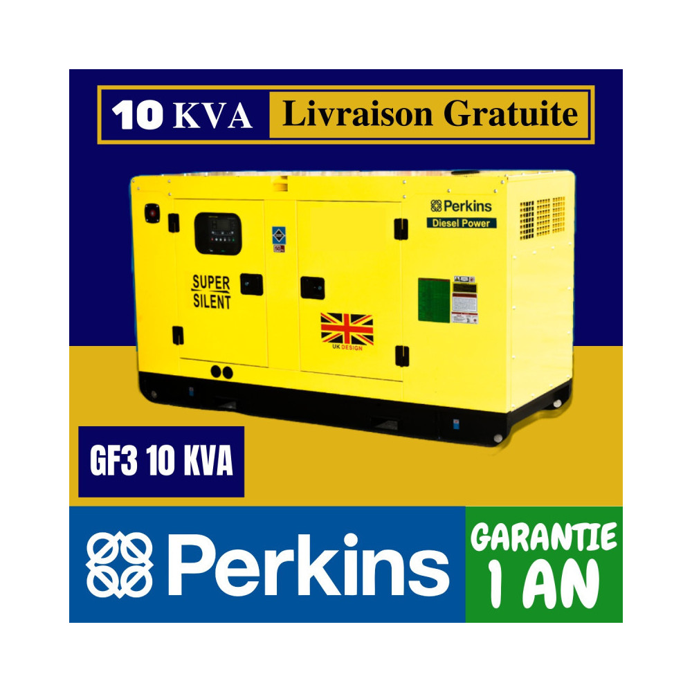 Groupe électrogène 10 KVA Perkins GF3