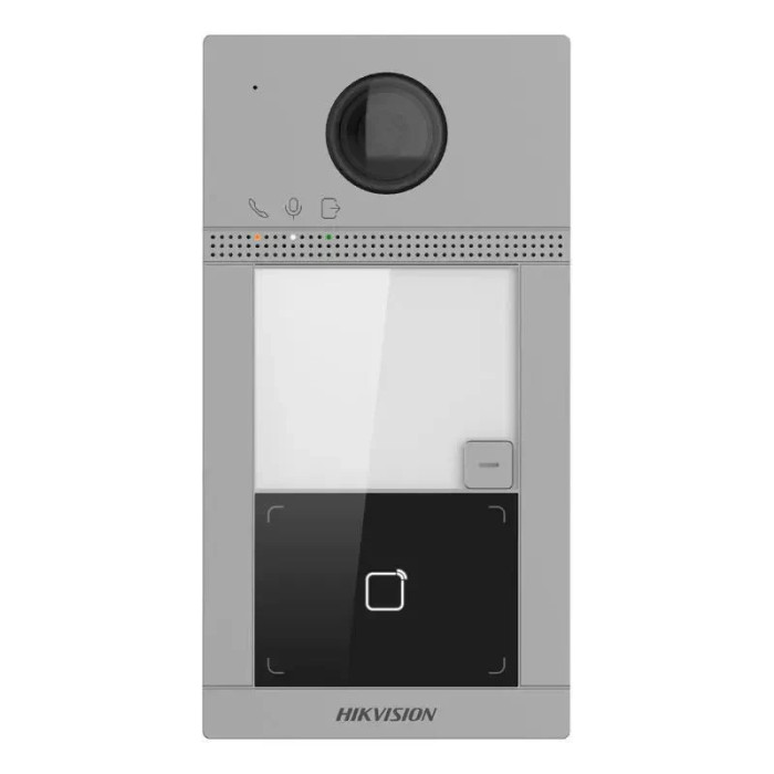 Flush Station de porte en métal à 1 bouton pour villa Hikvision