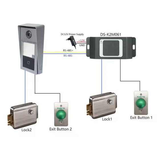 Module de contrôle de porte sécurisée - Hikvision - DS-K2M061