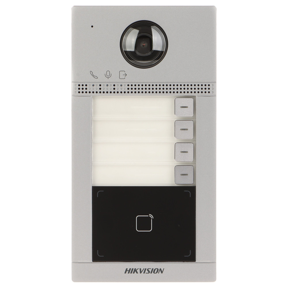 Station de porte en métal pour villa à 4 boutons Hikvision - Station de porte en métal pour villa à 4 boutons Hikvision -