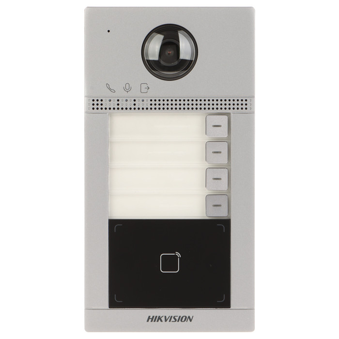 Station de porte en métal pour villa à 4 boutons Hikvision -