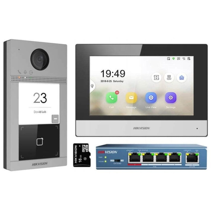 Kit d'interphone vidéo IP sans fil anti vandale avec lecteur de