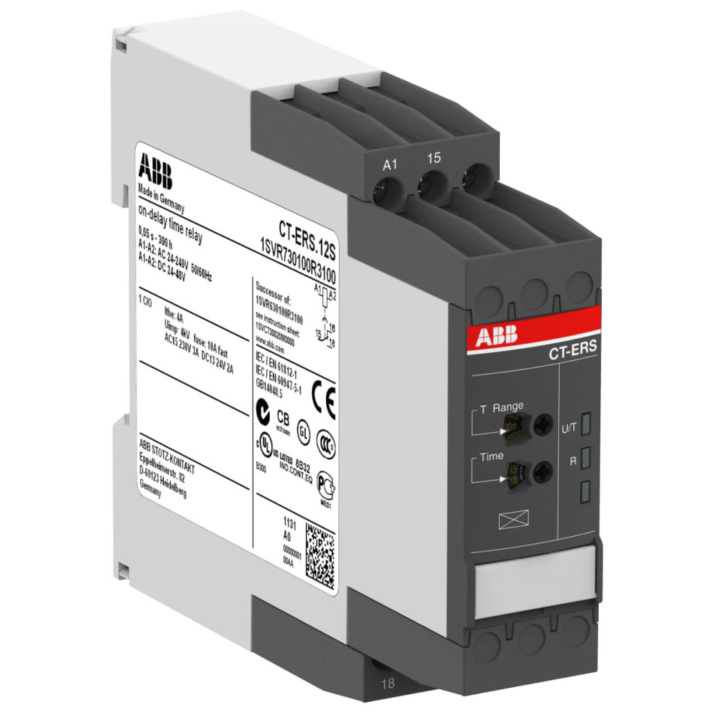 Relais temporisé 1 c/o, 24-48 V c.c., 24-240 V CT-ERS.12S Relais temporisé 1 c/o, 24-48 V c.c., 24-240 V CT-ERS.12S