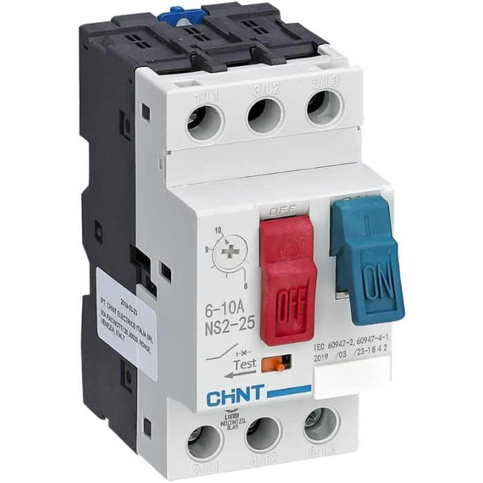 Disjoncteur de protection moteur à commande par bascule