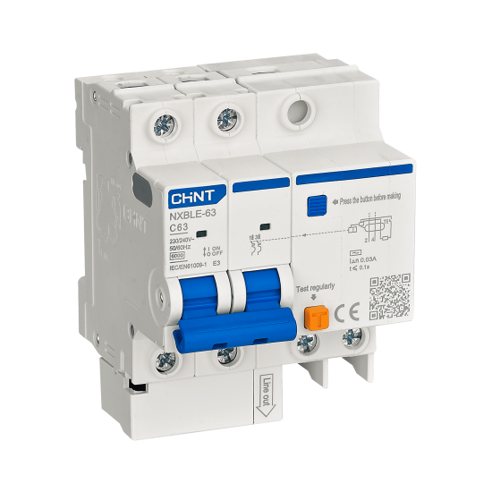 Disjoncteur différentiel 6KA 2P 16A 30mA NXBLE-63 CHINT - 819977