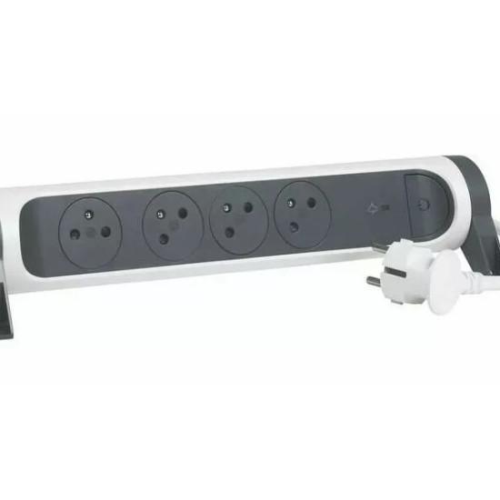 Rallonge multiprise verticale rotative 4X2P+T 16A - Legrand -
