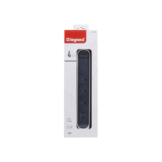Rallonge multiprise verticale rotative 4X2P+T 16A - Legrand -