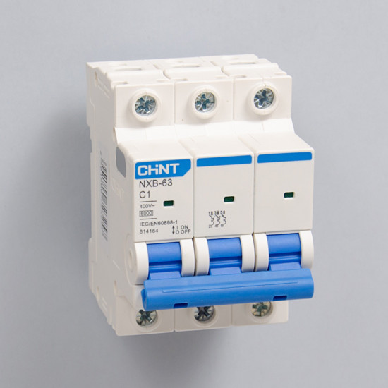 Disjoncteur miniature 3P 6kA C1A NXB-63 CHINT - 814164