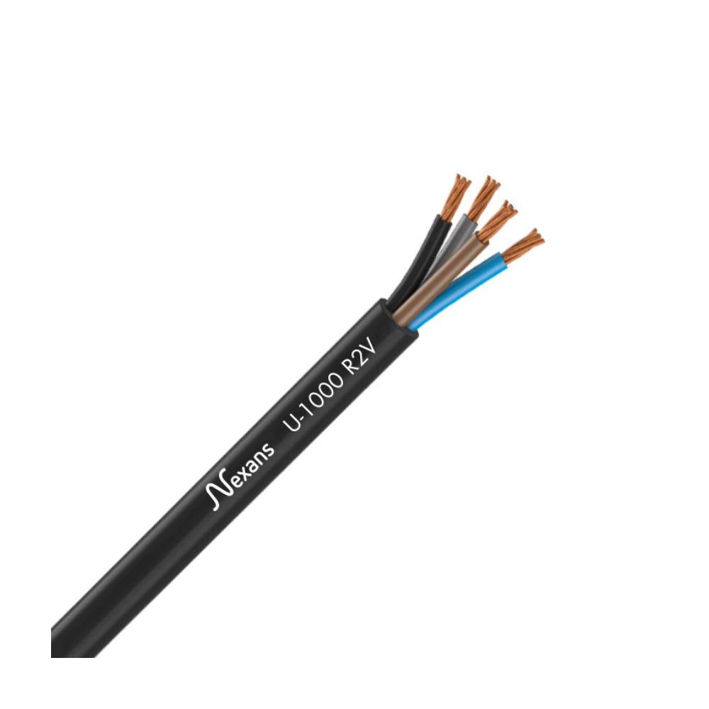 Câble électrique rigide U-1000 R2V 4G16mm² N/M/G/B - le ML -