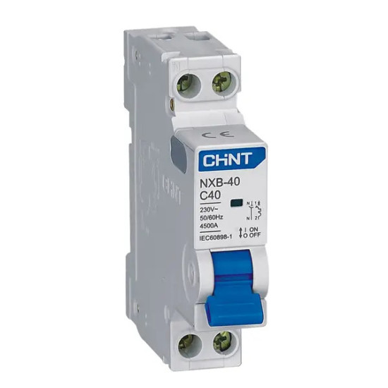 Disjoncteur miniature DPN 1P+N 4,5kA C10A NXB-40 CHINT - 817016