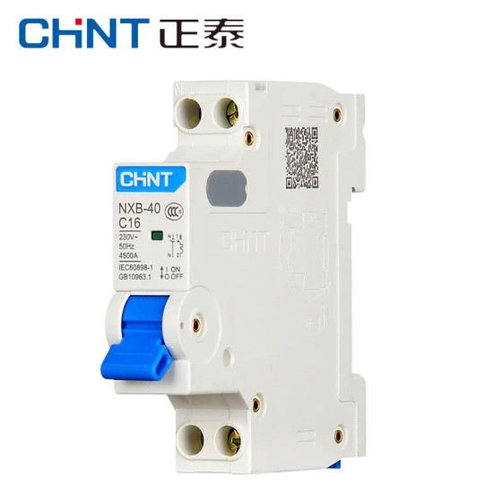 Disjoncteur miniature DPN 1P+N 4,5kA C16A NXB-40 CHINT - 817017
