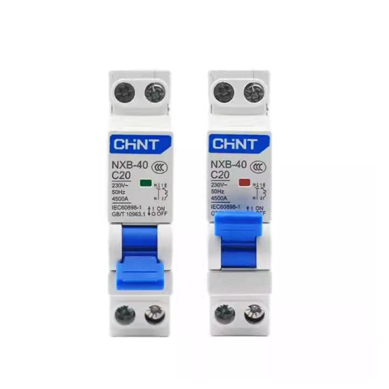 Disjoncteur miniature DPN 1P+N 4,5kA C20A NXB-40 CHINT - 817018