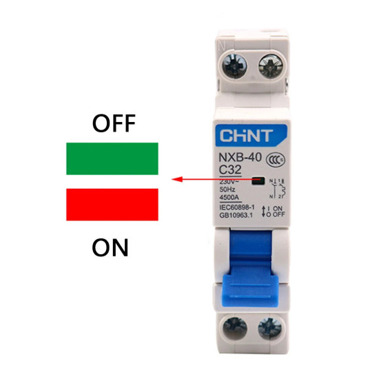 Disjoncteur miniature DPN 1P+N 4,5kA C32A NXB-40 CHINT - 817020